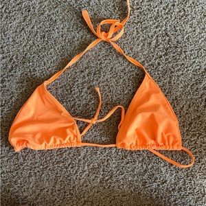 Orange triangle bikini top size xl